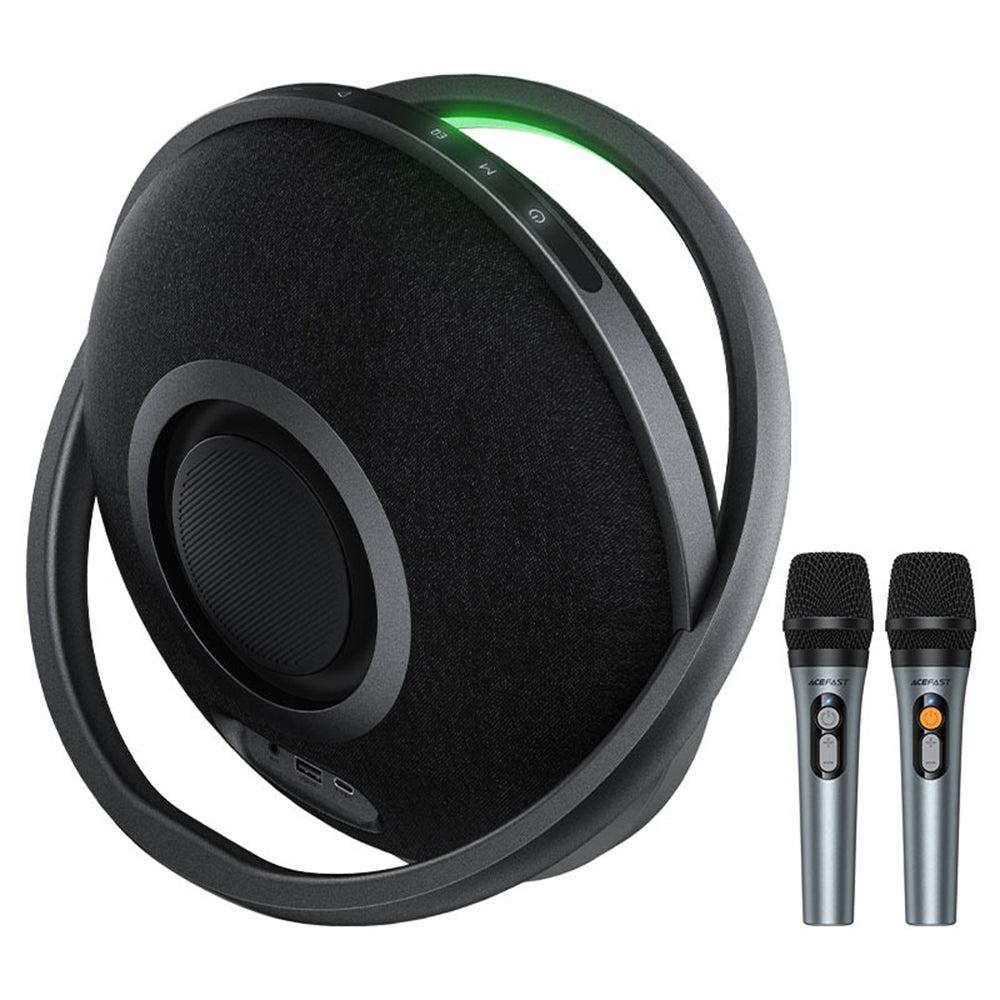 Bluetooth reproduktor Acefast Karaoke K5 Max, 350W, TWS, RGB, Vodotesný, Čierny