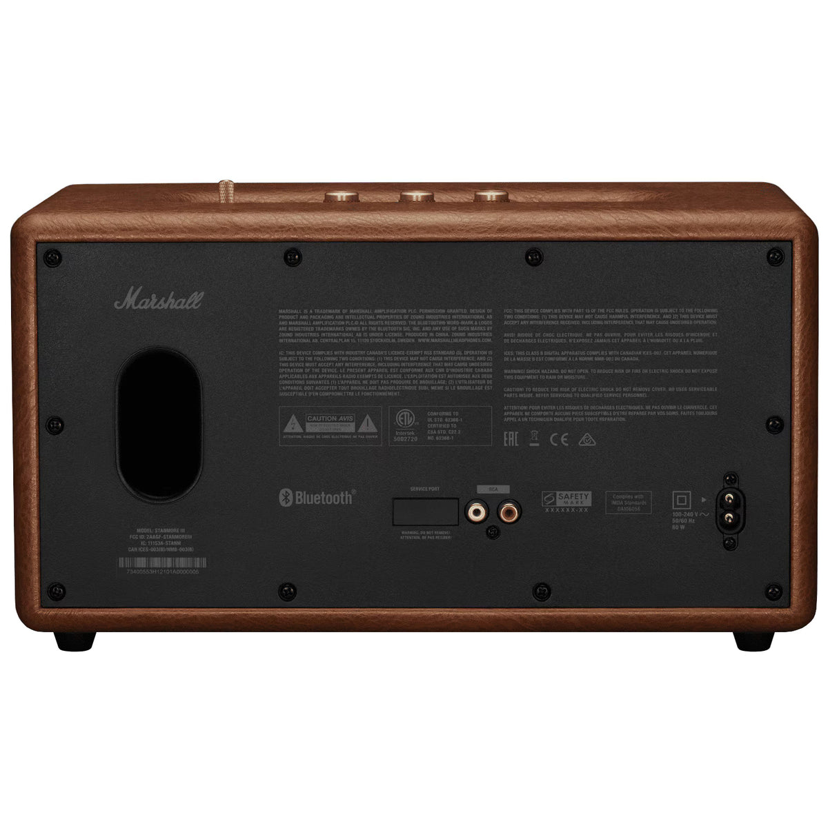 Marshall Stanmore III Bluetooth Speaker, 80W, Brown