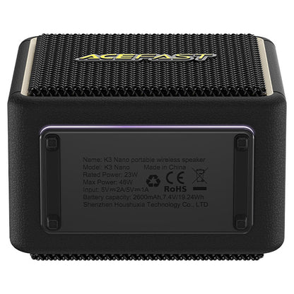 Prenosný Bluetooth reproduktor Acefast K3 Nano, 1 x 30W - 1 x 16W, RGB, Vodotesný, Čierny