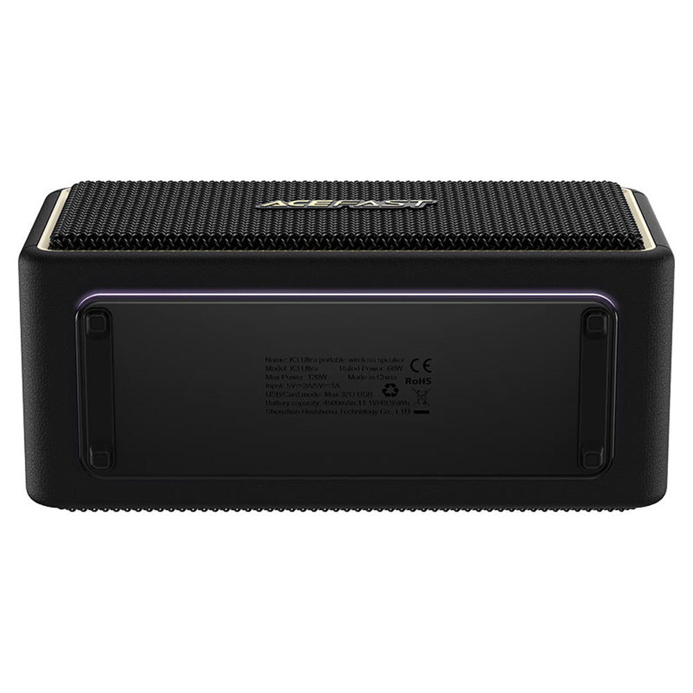 Bluetooth reproduktor Acefast K3 Ultra, 120W, RGB, Vodotesný, Čierny