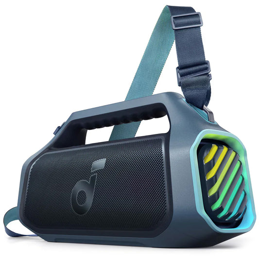 Prenosný Bluetooth reproduktor Anker SoundCore Boom 2 Plus, 140W, TWS, RGB, Vodotesný, Modrý A3134031