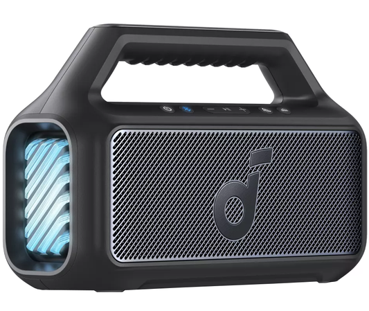 Prenosný Bluetooth reproduktor Anker SoundCore Boom 2 Nová verzia, 80W, TWS, RGB, Vodotesný, Čierny A3138012