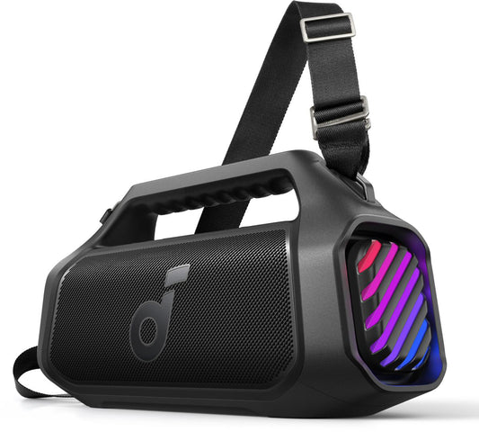 Prenosný Bluetooth reproduktor Anker SoundCore Boom 2 Plus Nová verzia, 140W, TWS, RGB, Vodotesný, Čierny A3134012