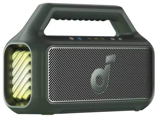 Prenosný Bluetooth reproduktor Anker SoundCore Boom 2 Nová verzia, 80W, TWS, RGB, Vodotesný, Zelený A3138062