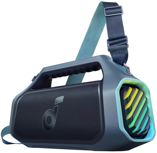 Prenosný Bluetooth reproduktor Anker SoundCore Boom 2 Plus Nová verzia, 140W, TWS, RGB, Vodotesný, Modrý A3134032