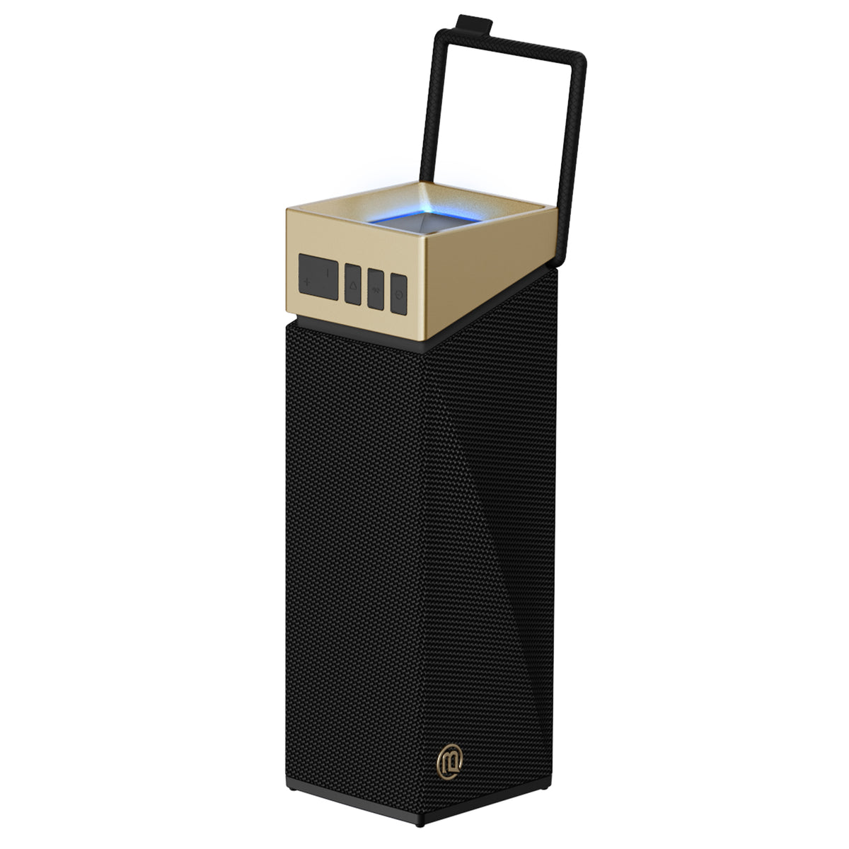 Prenosný Bluetooth reproduktor Bugani Brief TT, 60W, RGB, vodotesný, čierno-zlatý