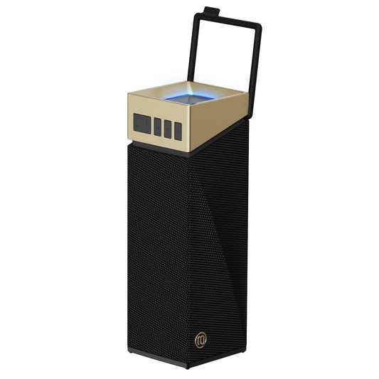 Prenosný Bluetooth reproduktor Bugani Brief TT, 60W, RGB, vodotesný, čierno-zlatý