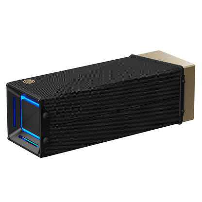 Prenosný Bluetooth reproduktor Bugani Brief TT, 60W, RGB, vodotesný, čierno-zlatý