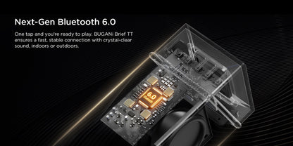 Prenosný Bluetooth reproduktor Bugani Brief TT, 60W, RGB, vodotesný, čierno-zlatý