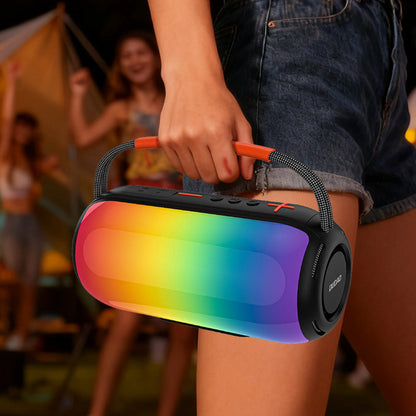 Prenosný Bluetooth reproduktor Dudao Y21, 2 x 5W, TWS, RGB, čierny