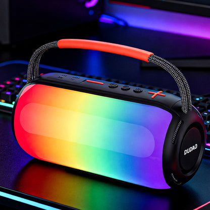 Prenosný Bluetooth reproduktor Dudao Y21, 2 x 5W, TWS, RGB, čierny