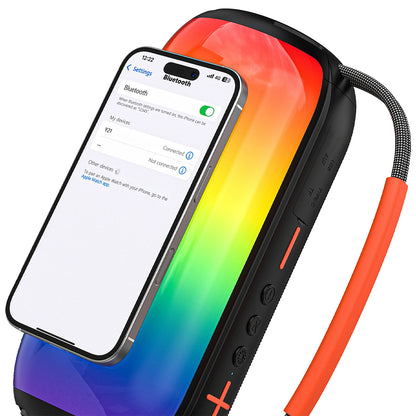 Prenosný Bluetooth reproduktor Dudao Y21, 2 x 5W, TWS, RGB, čierny