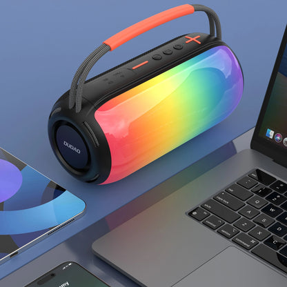 Prenosný Bluetooth reproduktor Dudao Y21, 2 x 5W, TWS, RGB, čierny