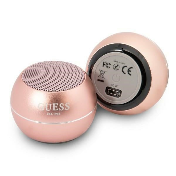 Prenosný Bluetooth reproduktor Guess, 3W, Ružový