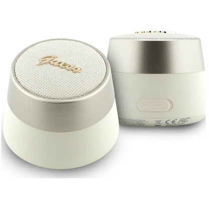 Prenosný Bluetooth reproduktor Guess Script Metal Logo, 5W, TWS, zlatý