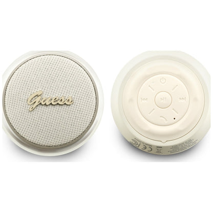 Prenosný Bluetooth reproduktor Guess Script Metal Logo, 5W, TWS, zlatý