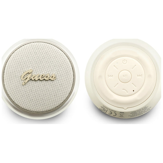 Prenosný Bluetooth reproduktor Guess Script Metal Logo, 5W, TWS, zlatý