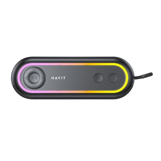 Prenosný Bluetooth reproduktor HAVIT SK810BT, 7W, RGB, Vodotesný, Čierny