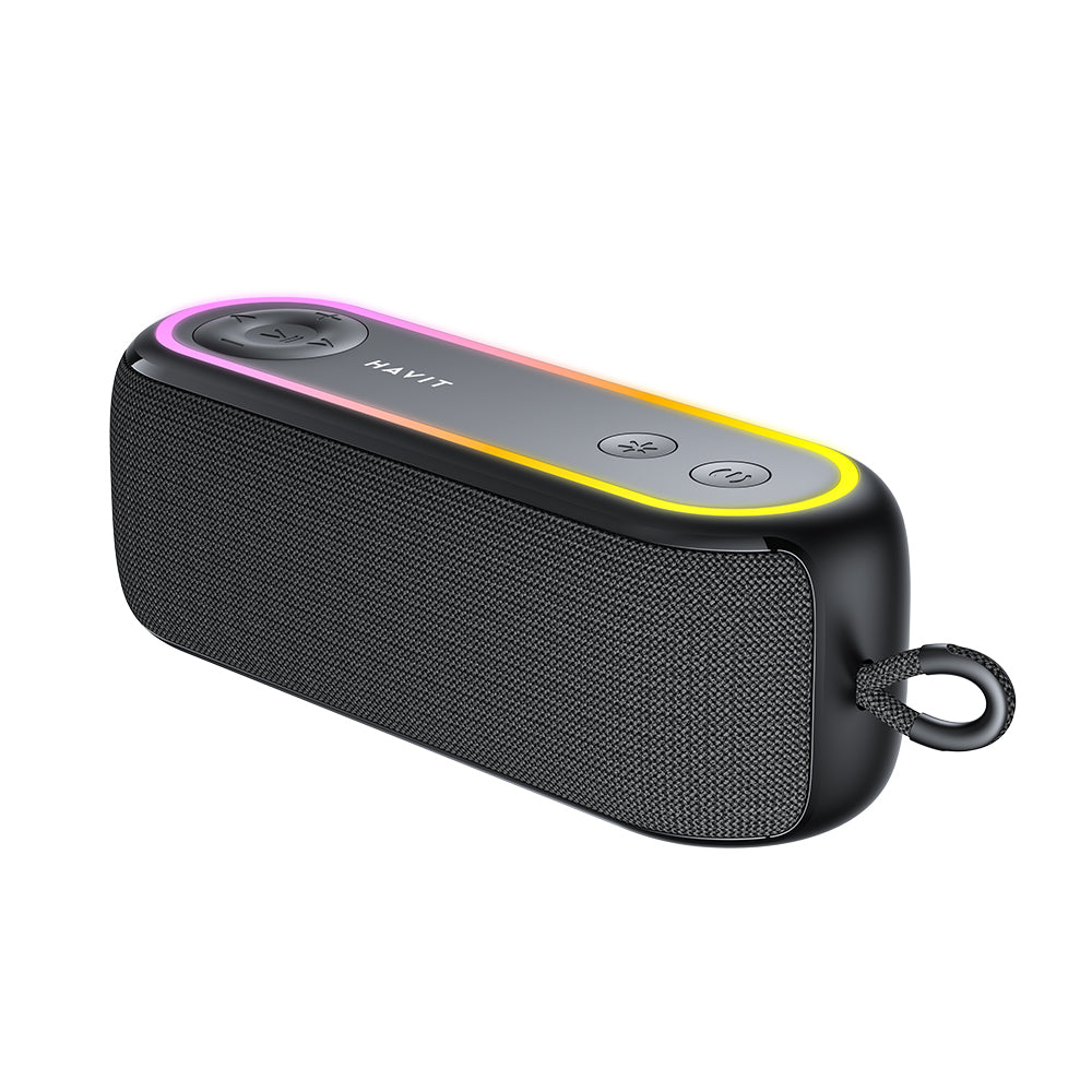 Prenosný Bluetooth reproduktor HAVIT SK810BT, 7W, RGB, Vodotesný, Čierny