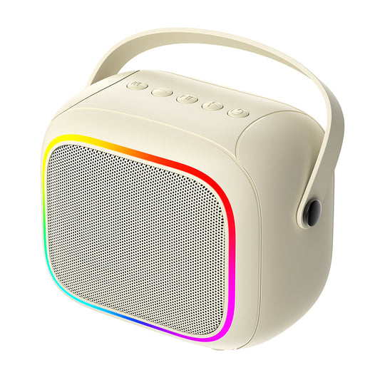 Prenosný Bluetooth reproduktor HAVIT SK818BT Karaoke, 5W, RGB, Vodotesný, Béžový