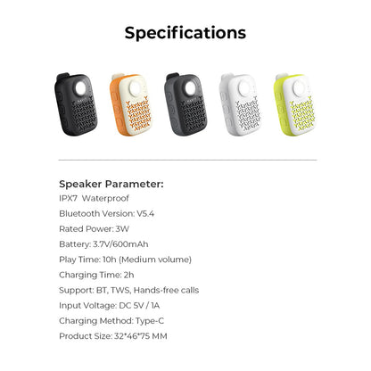 Prenosný Bluetooth reproduktor HAVIT SK868BT, 5W, Vodotesný, Čierny