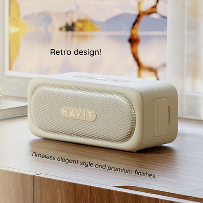 HAVIT SK905BT Bluetooth Speaker, 20W, Waterproof, Beige