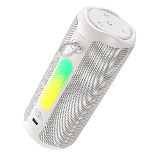 Prenosný Bluetooth reproduktor HOCO HC50, 8W, TWS, RGB, Vodotesný, Biely