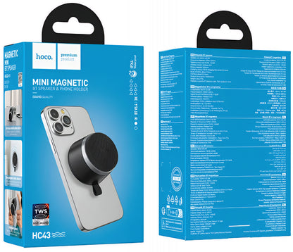 Prenosný Bluetooth reproduktor HOCO HC43 Mini Magnetic, 8W, TWS, čierny