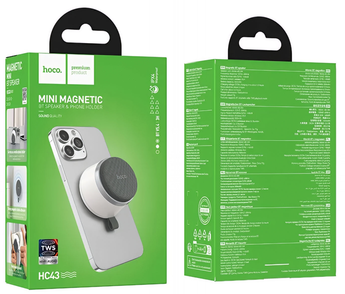Prenosný Bluetooth reproduktor HOCO HC43 Mini Magnetic, 8W, TWS, Biela