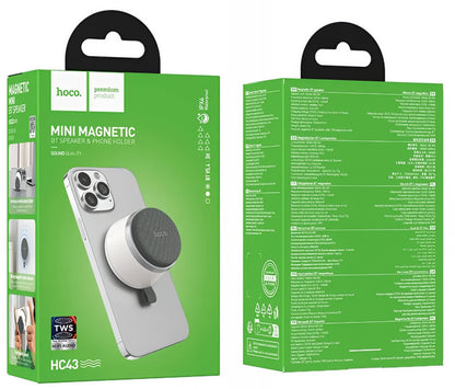 Prenosný Bluetooth reproduktor HOCO HC43 Mini Magnetic, 8W, TWS, Biela