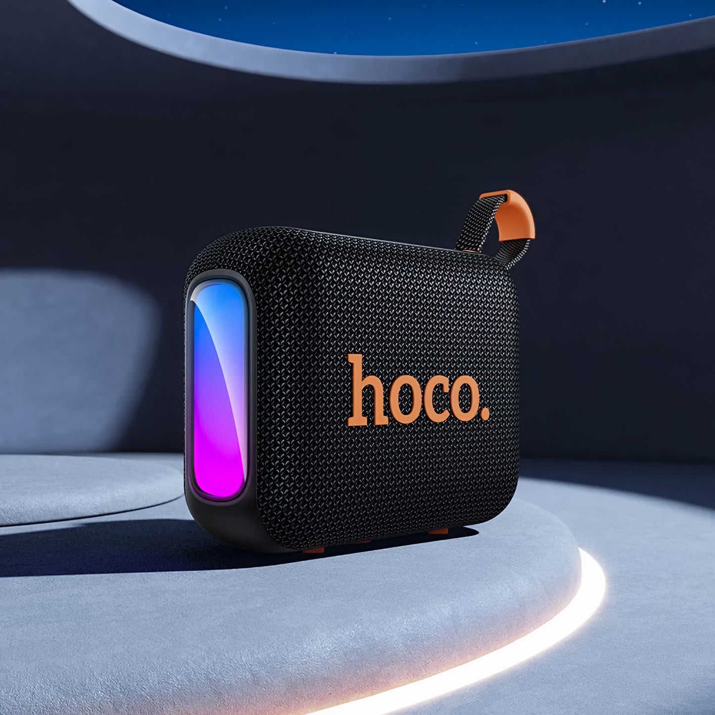 Prenosný Bluetooth reproduktor HOCO HC31, 10W, TWS, RGB, Vodotesný, Čierny