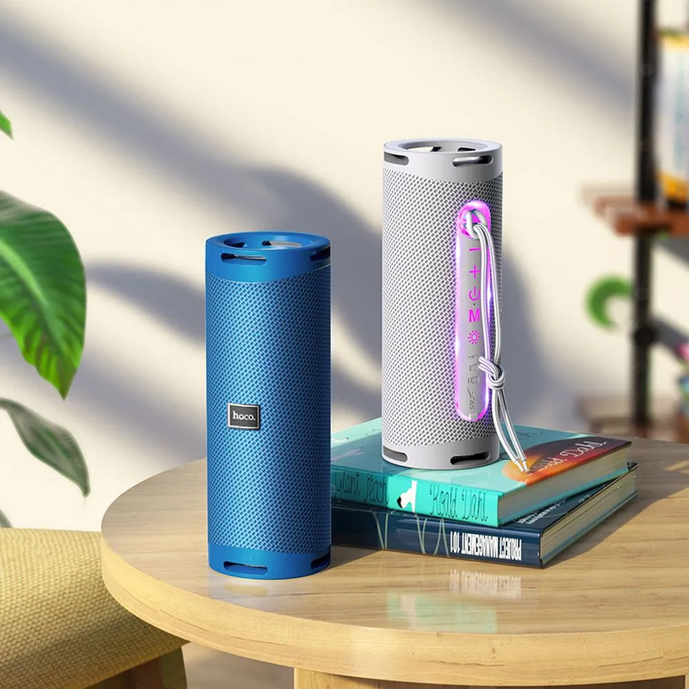 Prenosný Bluetooth reproduktor HOCO HC9 Dazzling Pulse Sports, 10W, TWS, RGB, Modrý