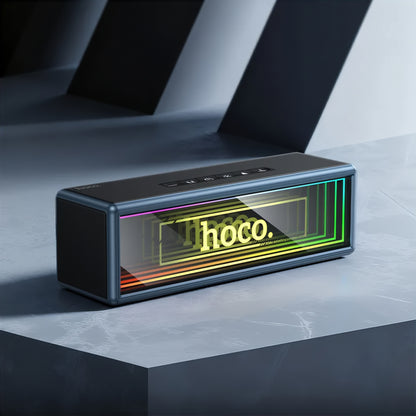Prenosný Bluetooth reproduktor HOCO HC40, 2 x 10W, TWS, RGB, čierny