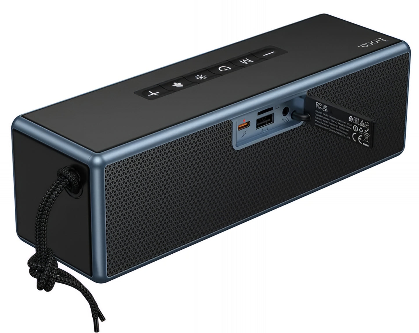 Prenosný Bluetooth reproduktor HOCO HC40, 2 x 10W, TWS, RGB, čierny