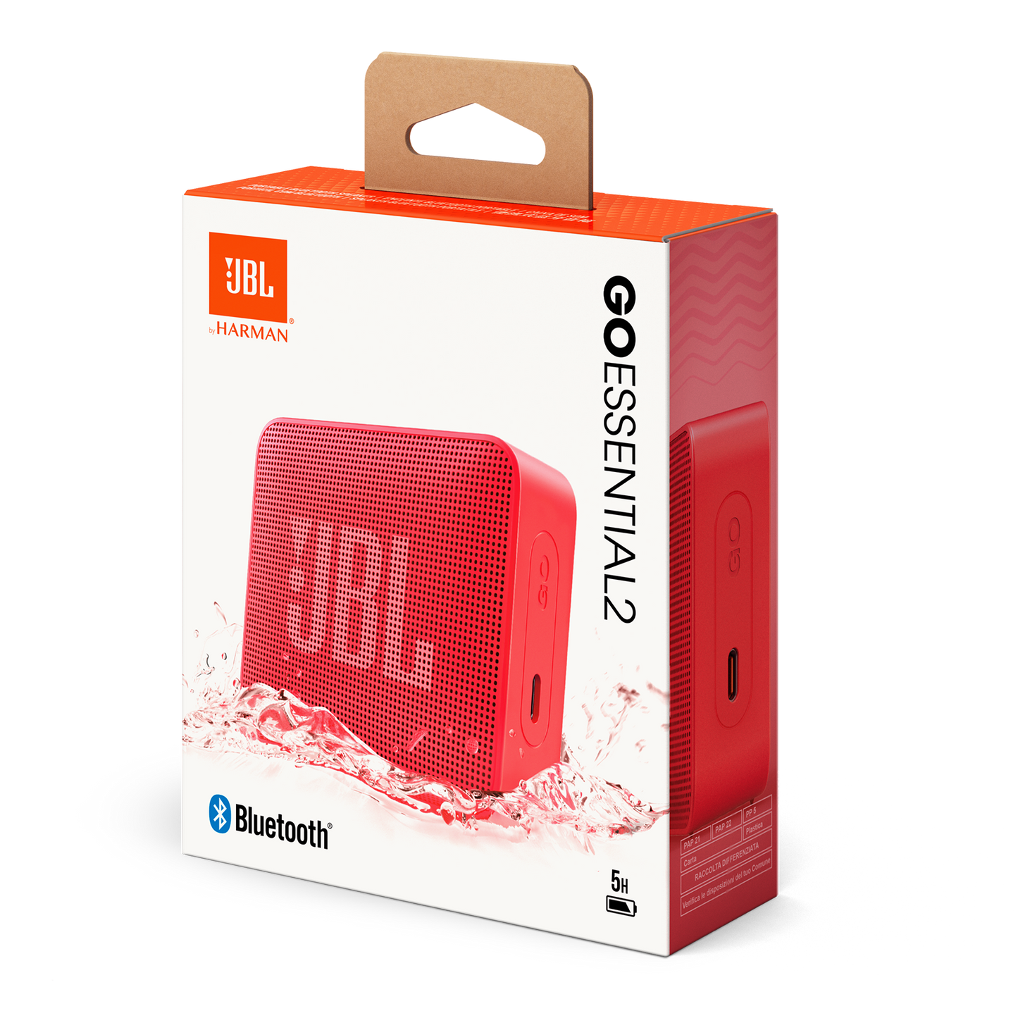 Prenosný Bluetooth reproduktor JBL Go Essential 2, 3.1W, Pro Sound, Vodotesný, Ružový JBLGOES2REDCN