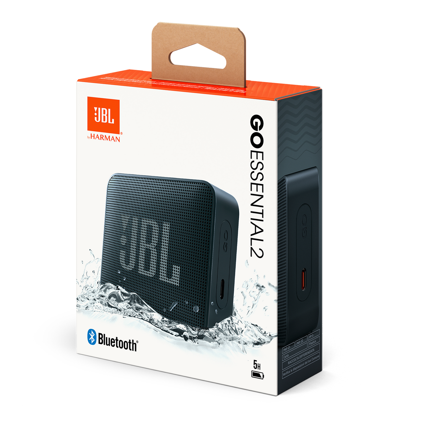 Prenosný Bluetooth reproduktor JBL Go Essential 2, 3.1W, Pro Sound, Vodotesný, Čierny JBLGOES2BLKCN