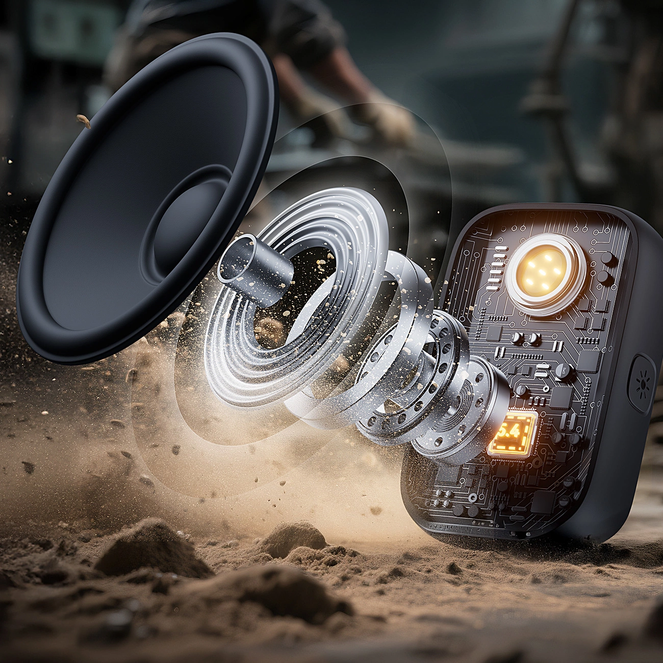 Prenosný Bluetooth reproduktor Joyroom Maya JR-MS03, 5W, Vodotesný, Žltý