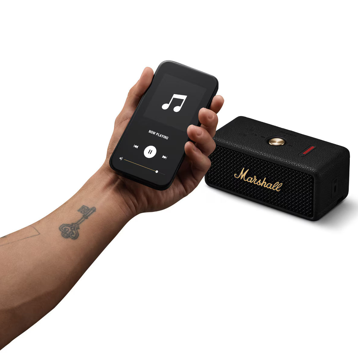 Prenosný Bluetooth reproduktor Marshall Emberton II, 20W, vodotesný, čierno-zlatý
