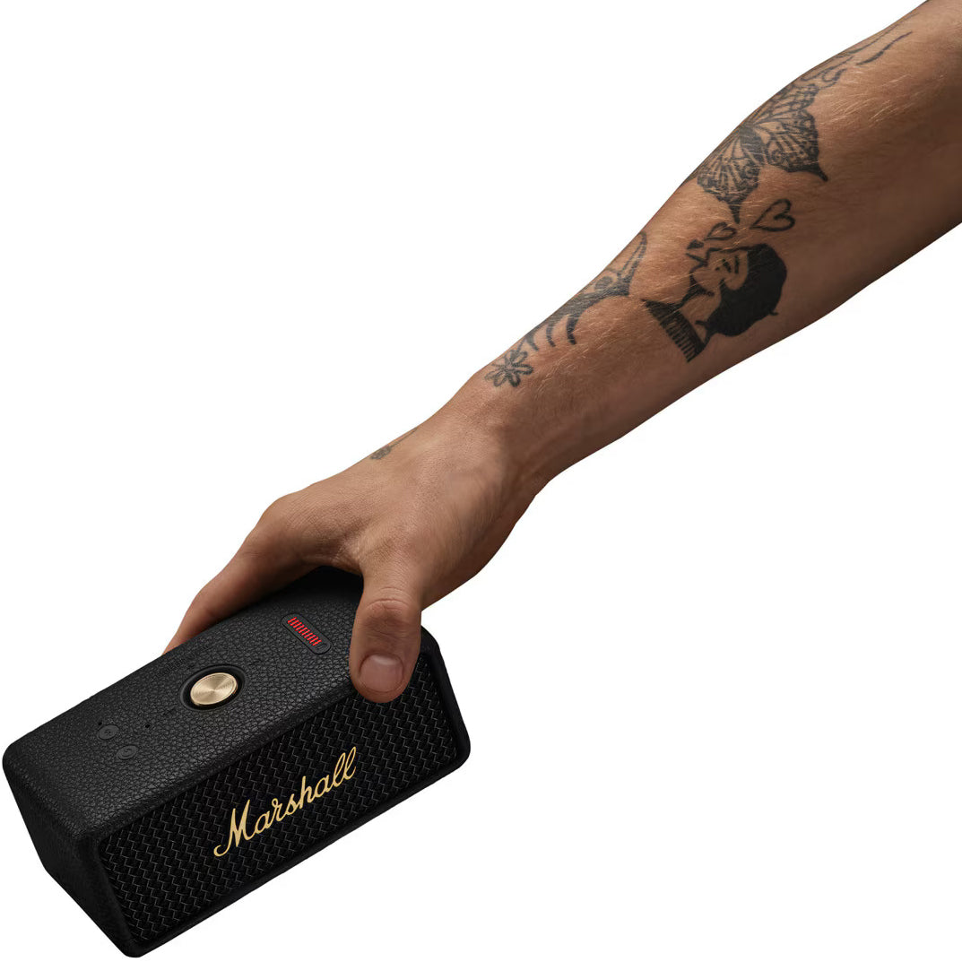 Prenosný Bluetooth reproduktor Marshall Emberton II, 20W, vodotesný, čierno-zlatý