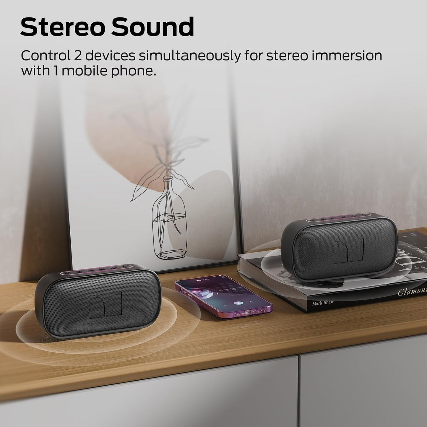 Prenosný Bluetooth reproduktor Monster S150, 14W, TWS, RGB, vodotesný, čierny
