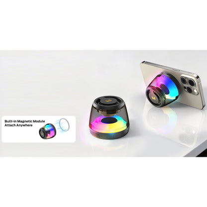 Monster Mag Flux Portable Bluetooth Speaker, 5W, TWS, RGB, Black