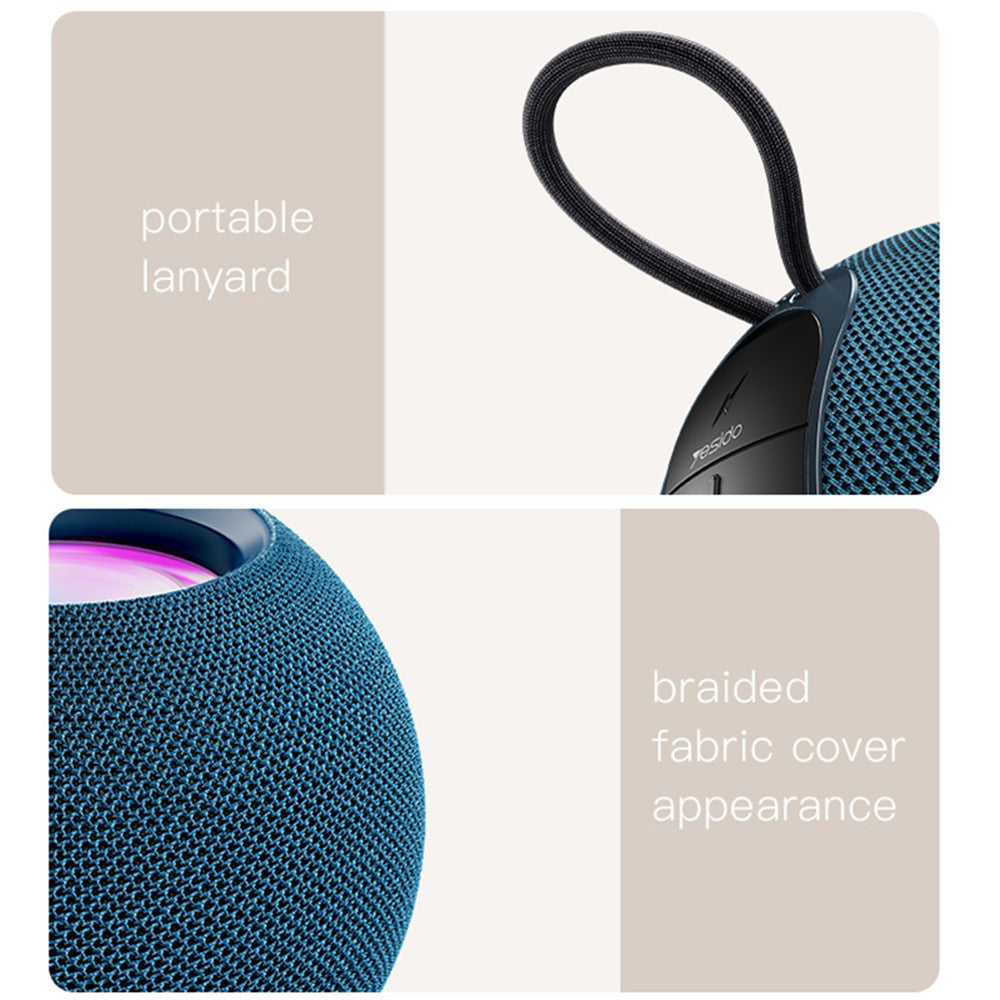 Prenosný Bluetooth reproduktor Yesido YSW13, 5W, RGB, Modrý