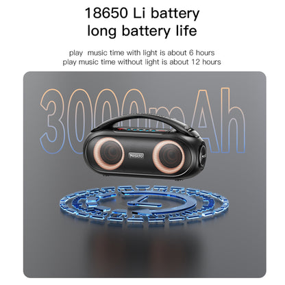 Prenosný Bluetooth reproduktor Yesido YSW19, 40W, RGB, Vodotesný, Čierny