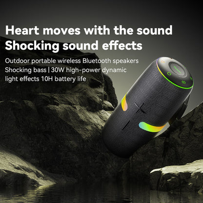 Prenosný Bluetooth reproduktor Yesido YSW22, 30W, RGB, Vodotesný, Čierny