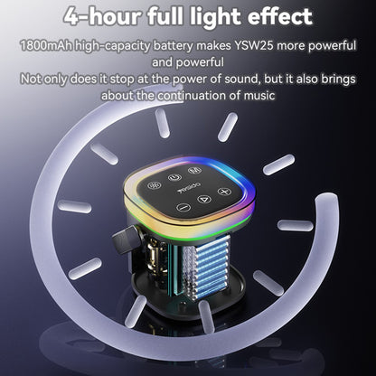 Prenosný Bluetooth reproduktor Yesido YSW25, 5W, RGB, čierny