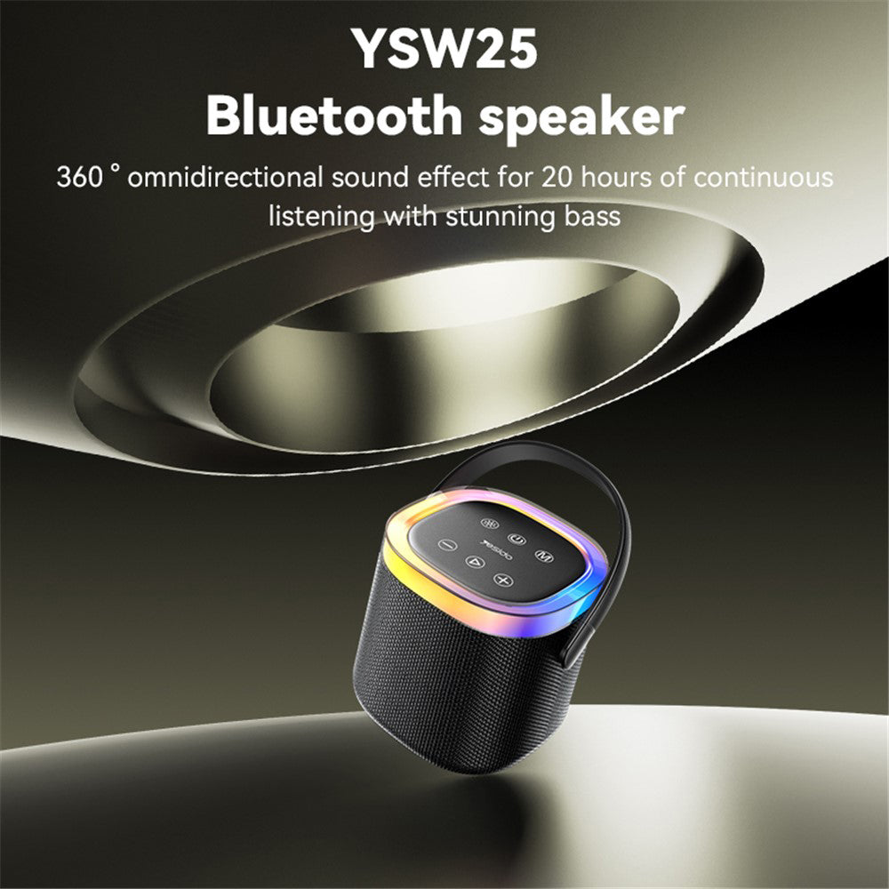 Prenosný Bluetooth reproduktor Yesido YSW25, 5W, RGB, čierny