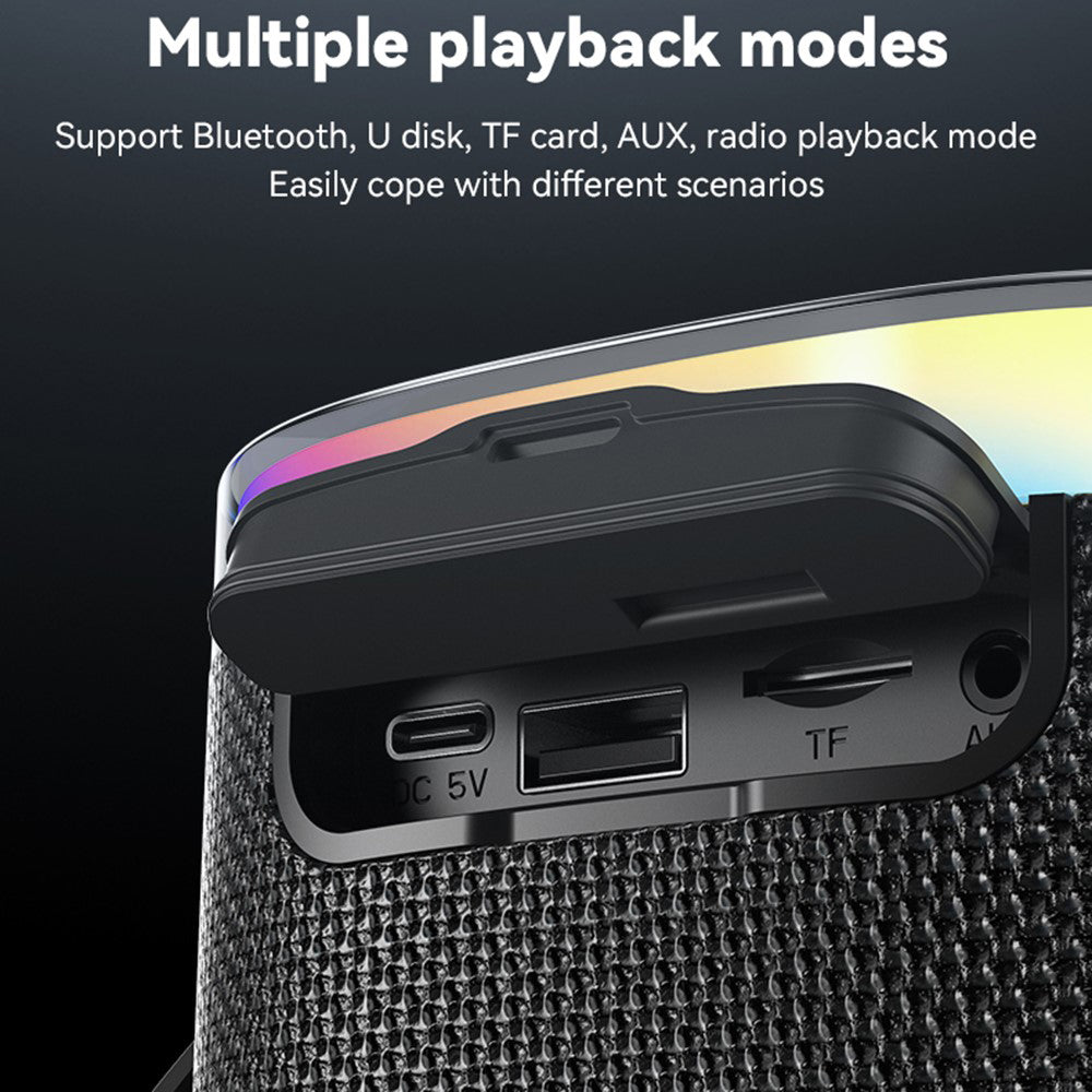 Prenosný Bluetooth reproduktor Yesido YSW25, 5W, RGB, čierny