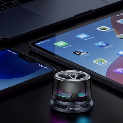 Prenosný Bluetooth reproduktor Yesido YSW32, 3W, RGB, čierny