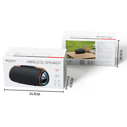 Prenosný Bluetooth reproduktor Yesido YSW38, 30W, TWS, RGB, čierny