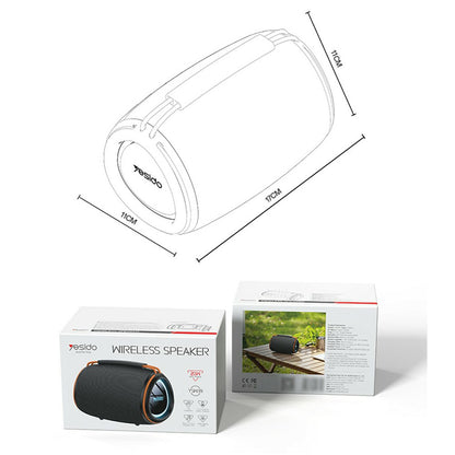 Prenosný Bluetooth reproduktor Yesido YSW39, 20W, TWS, RGB, čierny